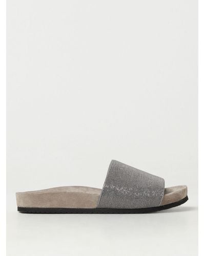 Brunello Cucinelli Flat Sandals - Grey