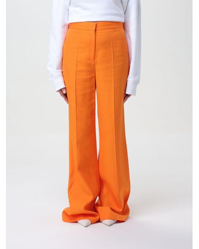 Stella McCartney Pantalone in viscosa - Arancione
