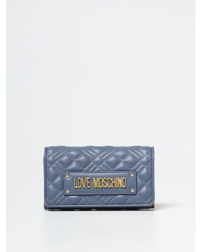 Love Moschino Wallet In Synthetic Leather - Blue
