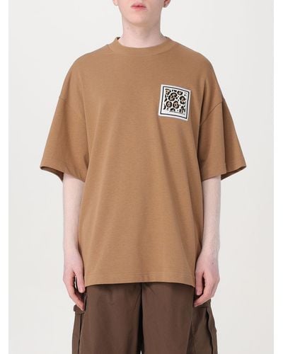 Emporio Armani T-shirt in cotone con patch animalier - Neutro