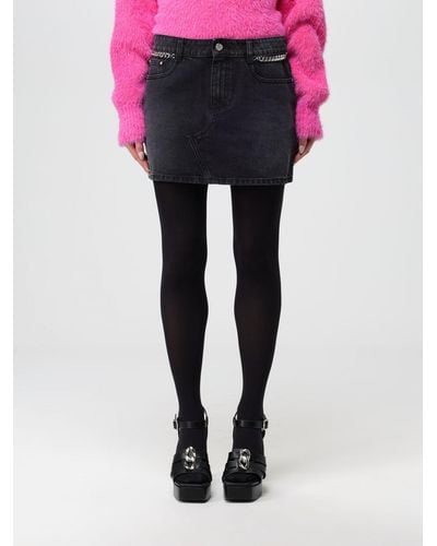 Stella McCartney Skirt In Cotton Denim - Black