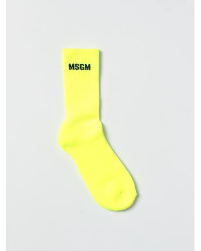 MSGM Chaussettes - Jaune