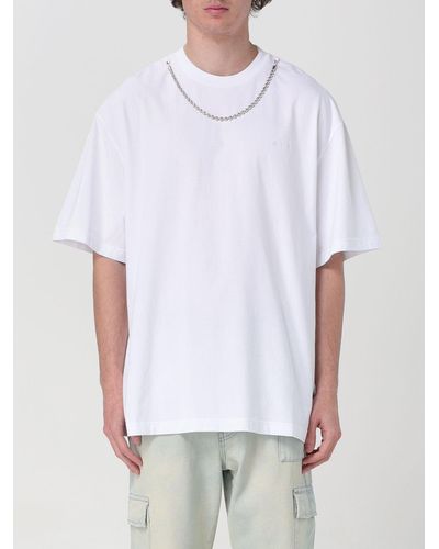 Ambush T-shirt in cotone con maglia chain - Bianco