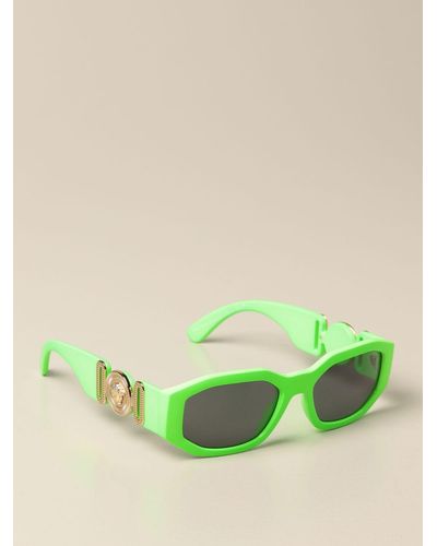 Versace Sunglasses In Acetate With A Medusa Head - Green