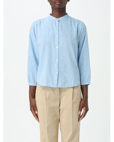 Woolrich Pleated Buttoned Shirt - Blue