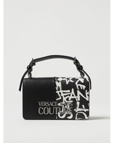 Versace Bag In Printed Synthetic Leather - Black