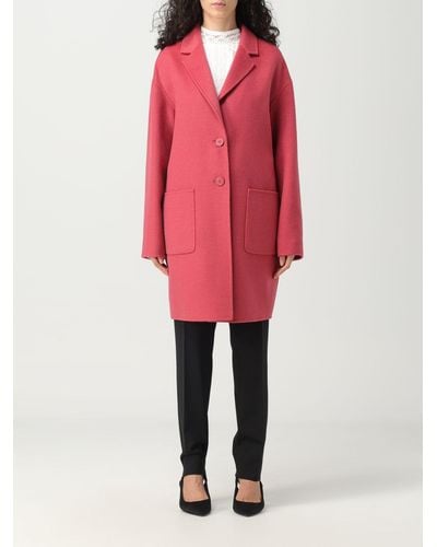 Twin Set Coat In Wool Blend - Red