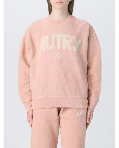 Autry Sweatshirt In Cotton Fleece - Pink