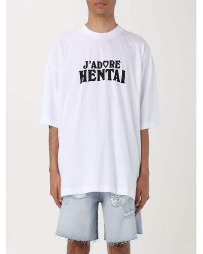 Vetements T-shirt J'adore Hentai in cotone - Bianco