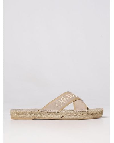 Off-White c/o Virgil Abloh Sandals In Fabric And Raffia - Natural