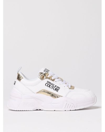 Versace Jeans Couture Sneakers mit Logo-Print - Weiß