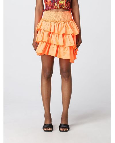 Aniye By Mini Skirt With Flounces - Orange
