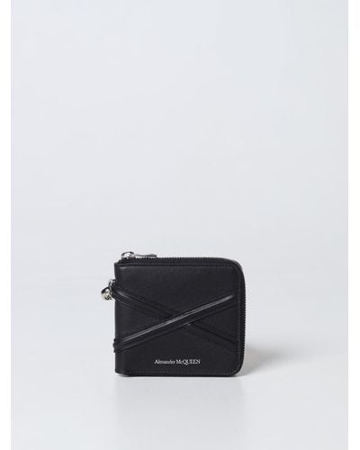 Alexander McQueen Wallet In Leather - White