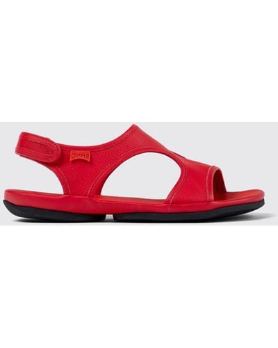 Camper Flat Sandals - Red