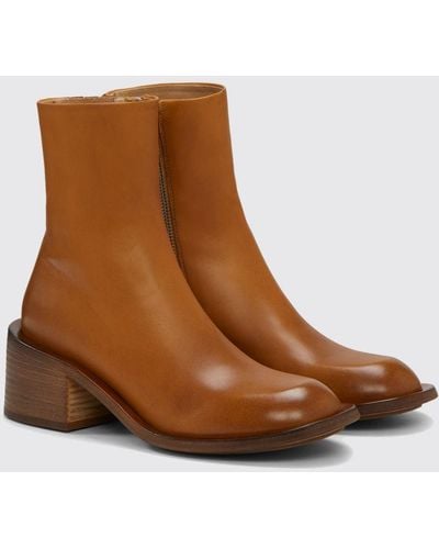 Marsèll Marsell Allucino Ankle Boots In Nappa With Zip - Brown