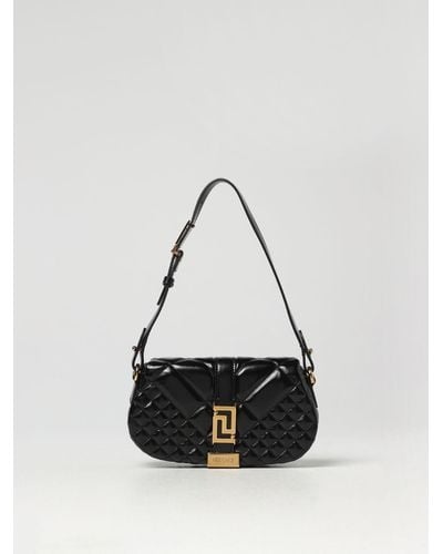 Versace Greca Goddess Bag In Quilted Leather - White