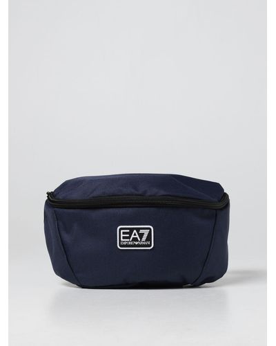 EA7 Pouch In Technical Fabric With Logo - Black