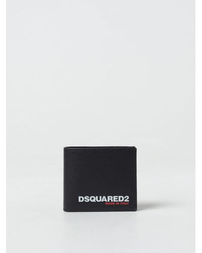 DSquared² Wallet In Grained Leather - White