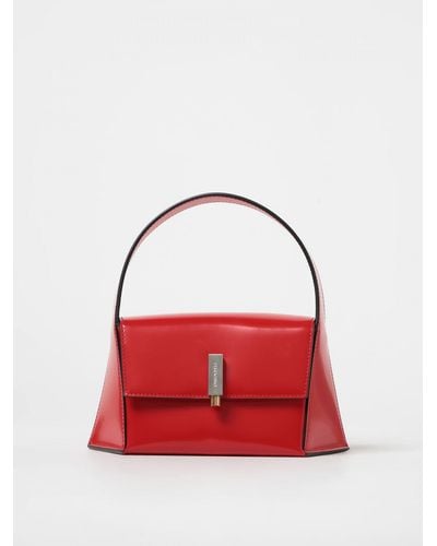 Ferragamo Prisma Mini Bag In Brushed Leather - Red