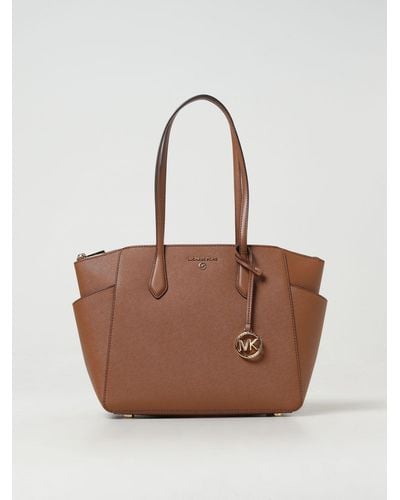 Michael Kors Michael Marilyn Bag In Saffiano Leather - Brown