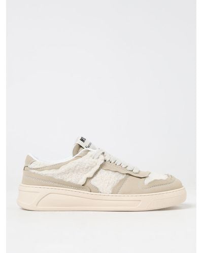 MSGM Acbc X Sneakers In Leather And Repet - Natural