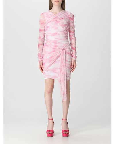 MSGM Dress In Stretch Tulle - Pink