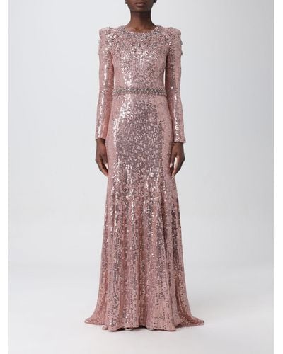 Jenny Packham Georgia Crystal-embellished Sequined Tulle Gown - Pink