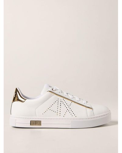 Armani Exchange Leather Sneakers - Multicolor