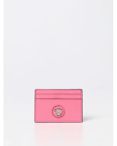 Versace Kartenhülle Aus Leder - Pink