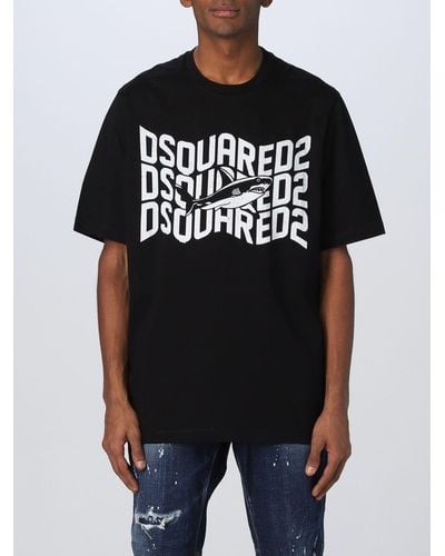 DSquared² T-shirt con stampa logo - Nero
