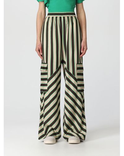 MSGM Pants In Viscose Blend - Green