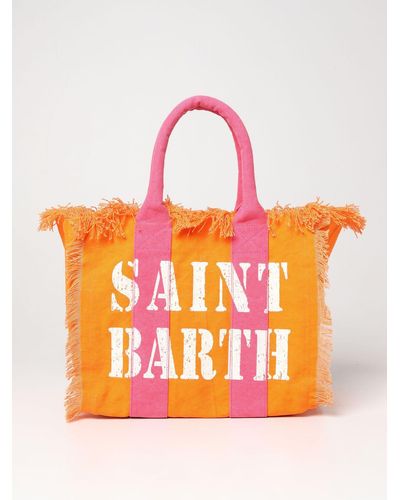 Mc2 Saint Barth Borsa vanity in canvas - Arancione