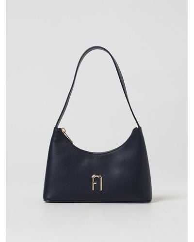 Furla Diamante Leather Bag - Blue