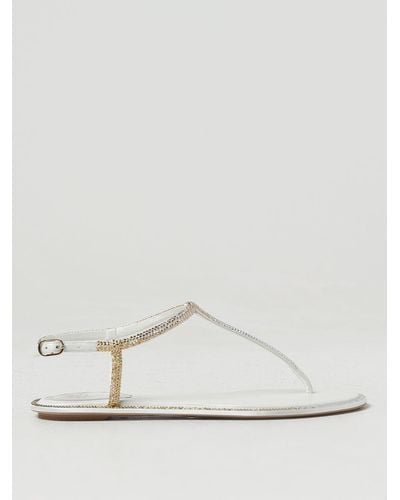 Rene Caovilla Flat Sandals - White