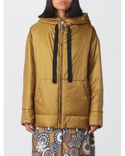 Max Mara The Cube Down Jacket In Water-repellent Nylon - Natural