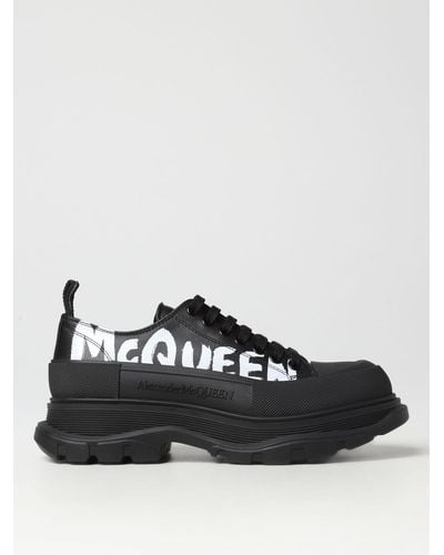 Alexander McQueen 'Tread Slick Graffiti' Sneakers - Negro