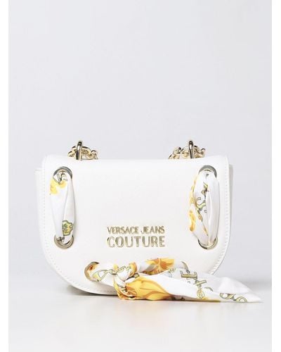 Versace Bag In Synthetic Leather With Scarf - White