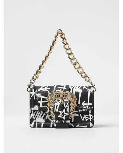Versace Bag In Printed Synthetic Leather - White