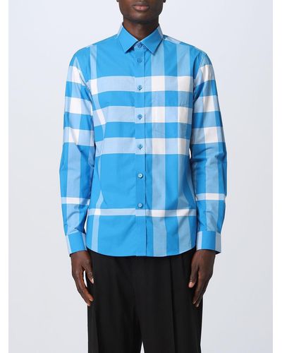 Blue Burberry Shirts for Men | Lyst - Page 6