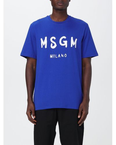 MSGM Cotton T-shirt - Blue