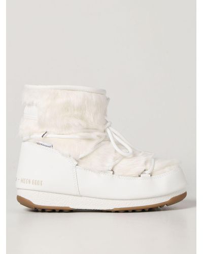 Moon Boot Monaco Faux-fur Boots - White