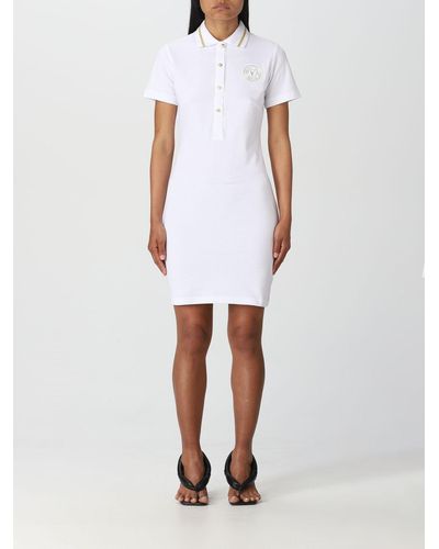 Versace Dress In Cotton - White