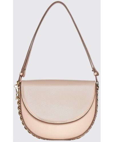 Stella McCartney Frayme Bag In Synthetic Leather With Logo - White