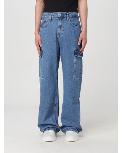 Ck Jeans Jeans cargo in denim - Blu