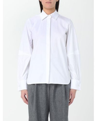 Max Mara Skirt In Stretch Cotton - White