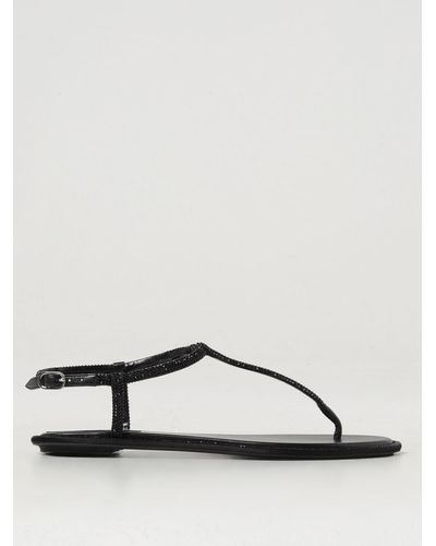 Rene Caovilla Flat Sandals - Black