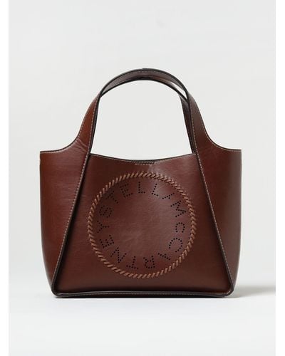 Stella McCartney Bag In Synthetic Leather With Logo - Brown