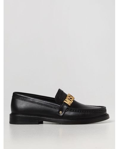 Moschino Leather Loafers - Black