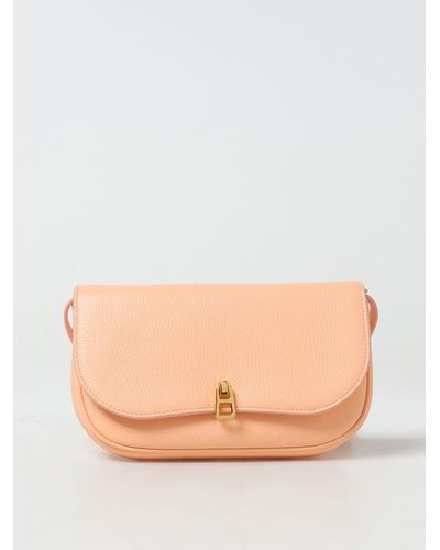 Coccinelle Clutch Magie in pelle a grana - Neutro