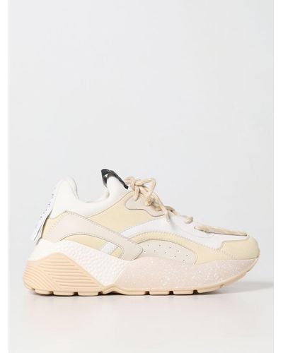 Stella McCartney Sneakers In Fabric And Synthetic Leather - Natural